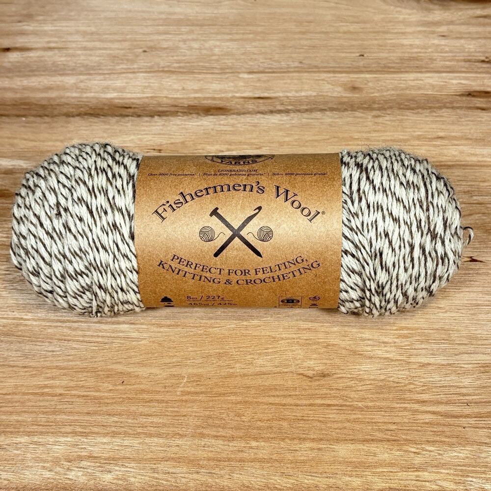 Lion Brand 150-200 Fishermen's Wool Yarn - Oak Tweed (1 Pack)